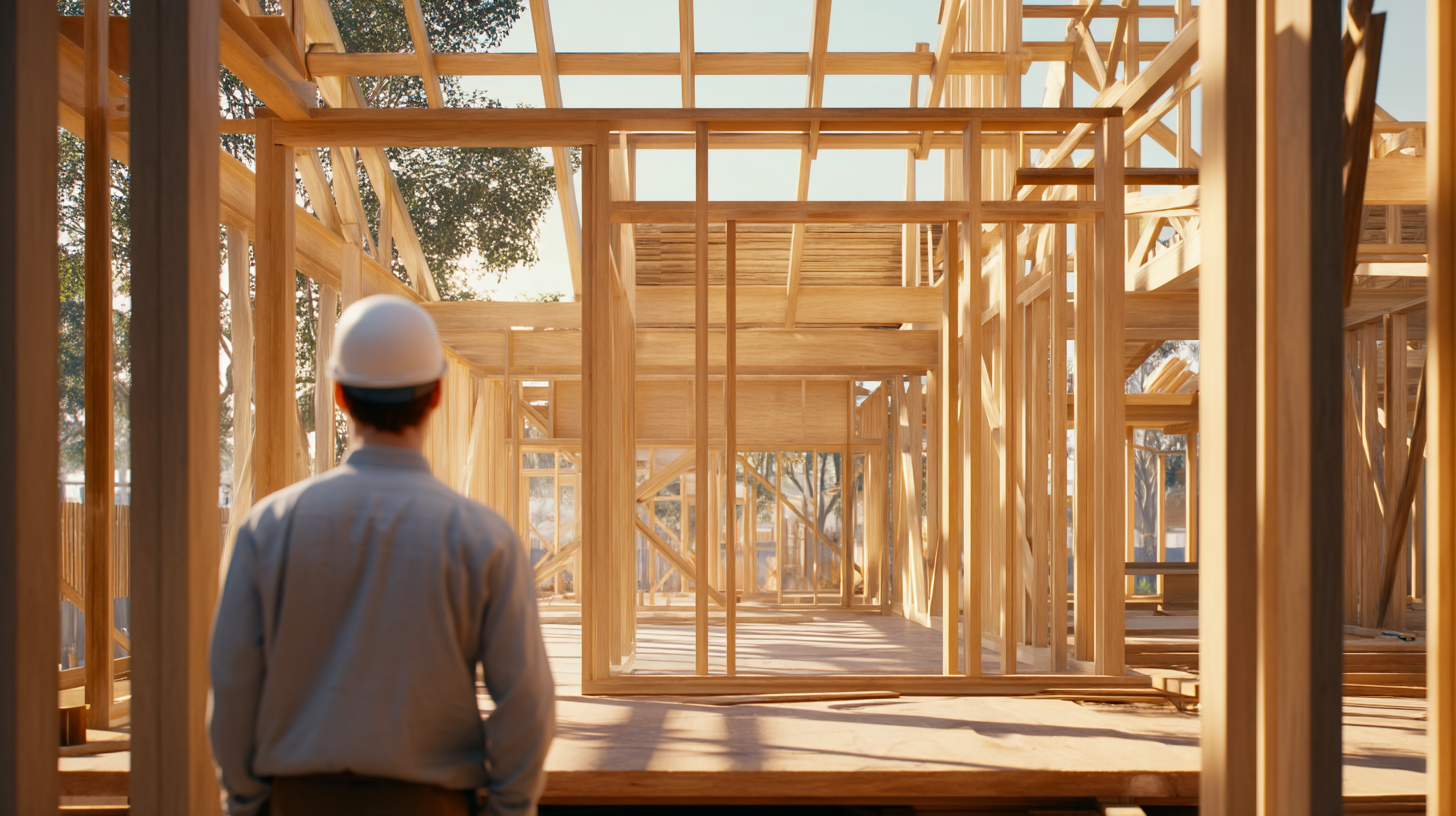 Kova Team structural engineer standing beside framed residentia c3476119 cecb 45de a0f4 e76c0999bb58